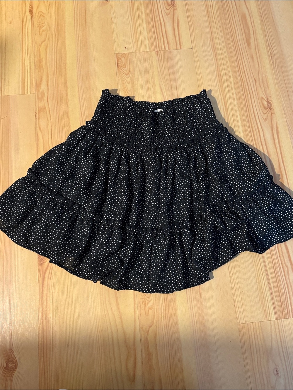 Altar’d State Black and White Polka Dot Mini Skirt